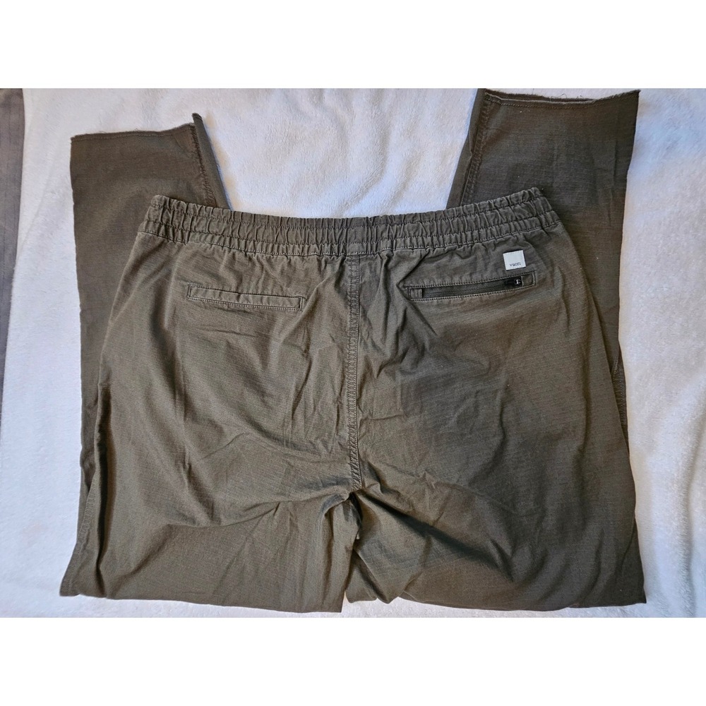 Vuori Ripstop Pant Dark Olive Green Elastic Waist Drawstring Mens XL
